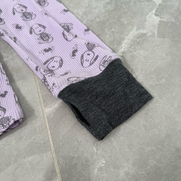 Girl’s Peanuts Thermal Snoopy Halloween Boo Skeleton Bats Long Sleeve Shirt XL - Picture 10 of 16